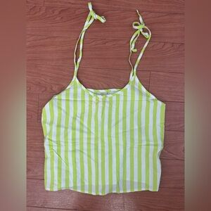 Ban.do Lime and White Striped PJ Top